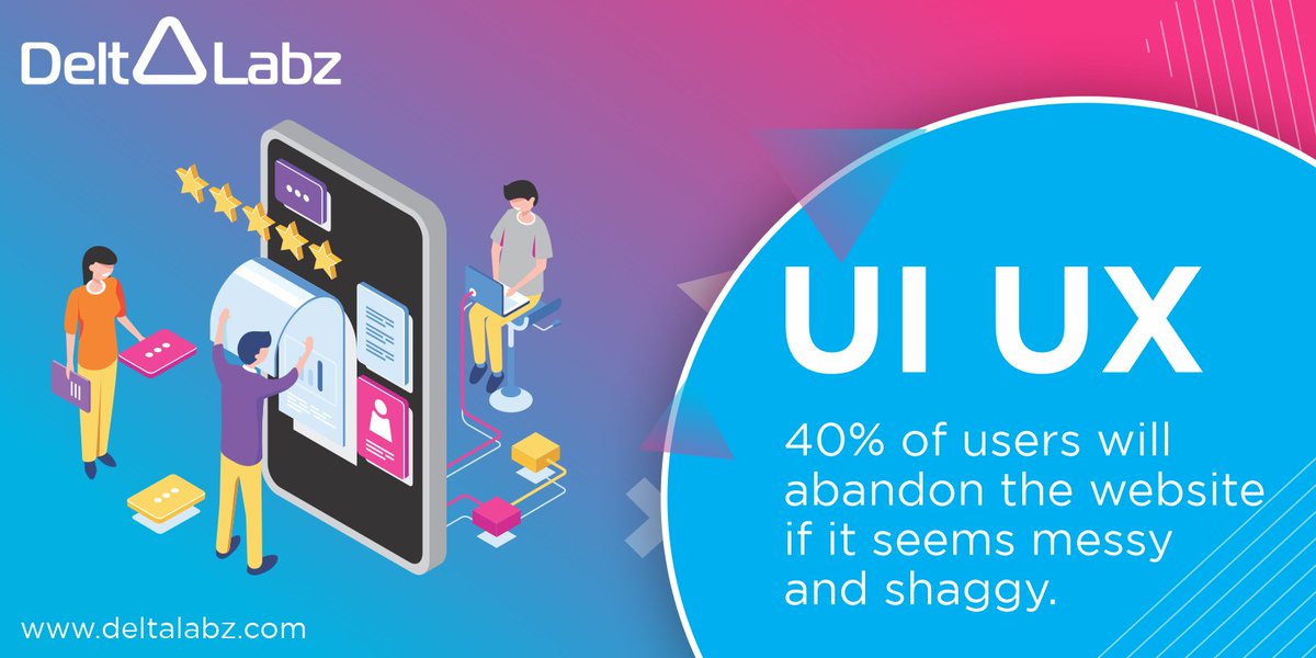Gizbuzz's tweet photo. Most people will refuse to wait patiently for a website to load. They will also not care to endure the mobile experience and may flat out to avoid websites with an old-looking design.
#UIUX #UIUXStats2020 #UI #UX #Deltalabz https://t.co/hbKuh50qO3