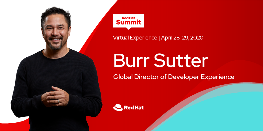 RedHatSummit's tweet image. Join us LIVE with @burrsutter for his demo, &quot;From the private datacenter to the edge.&quot; Visit the &apos;Watch &amp;amp; Learn&apos; navigation tab in the virtual environment to tune in at the top of the hour: red.ht/31VikPb #RHSummit