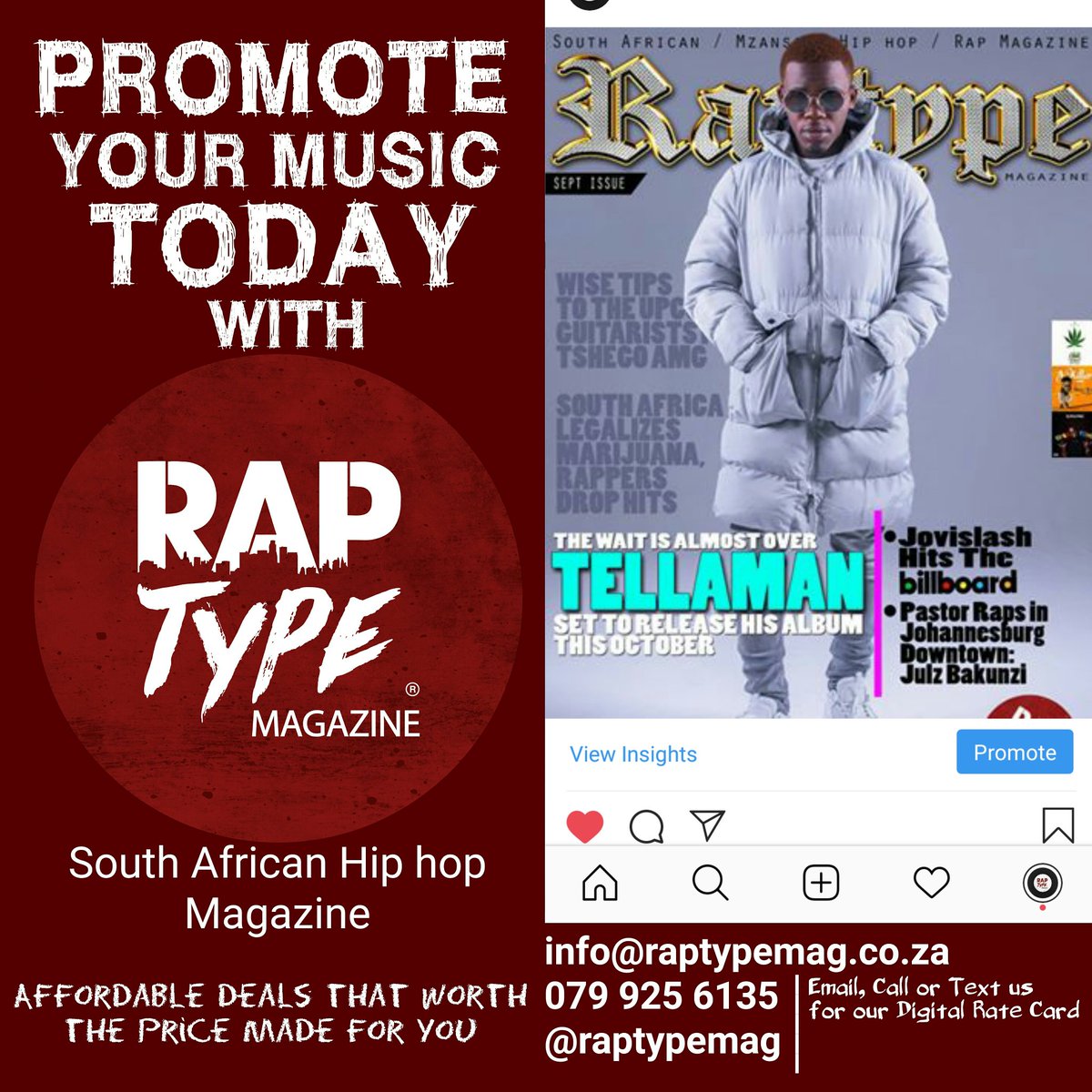 raptypemag's tweet photo. Retweet and Tag someone who needs music promotion during this #lockDownSouthAfrica...
.
Are You an Artist?
Looking for Music Promoters?
Worry No More.
https://t.co/oPOr6FCFcb
.
#lockdown #lockdown2020 #Tag_A_Friend #promotion #musicpromotion #raptypemag 
#Covid_19 https://t.co/StC1BQHIvn