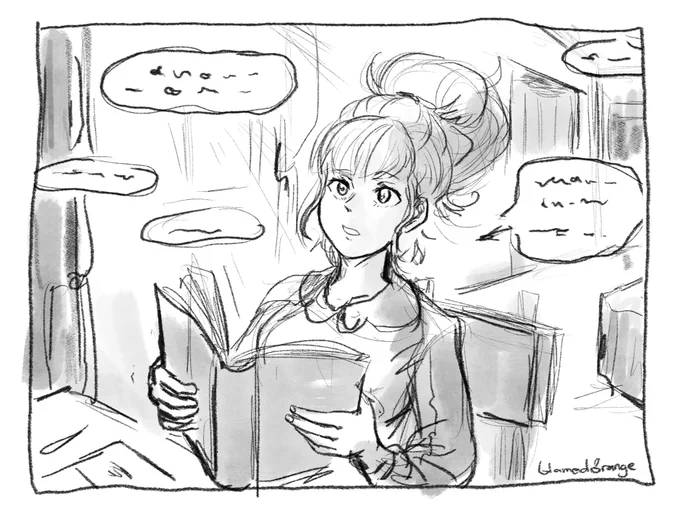 story doodle 1: hilda learning how to speak Almyran | @ajstyyling 