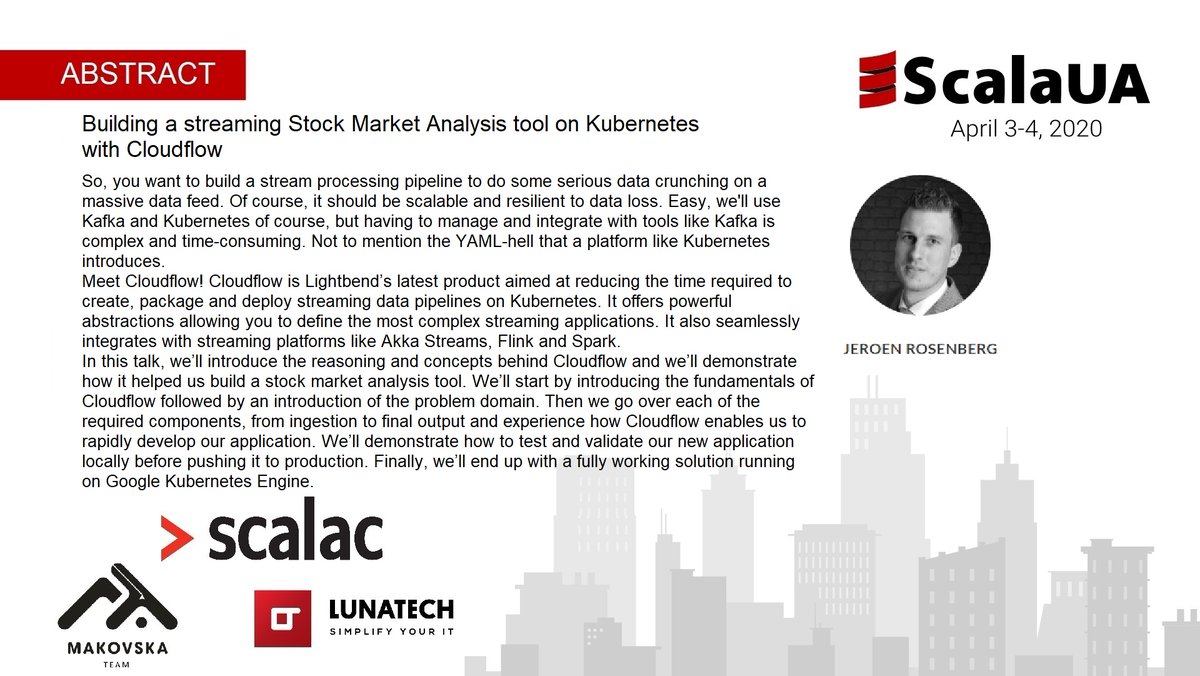 In about 1 hour, we are having a premiere on Youtube of the talk by Jeroen Rosenberg - Building a streaming Stock Market Analysis tool on Kubernetes with Cloudflow
youtube.com/watch?v=XXPwqY…
Please join us and share it.