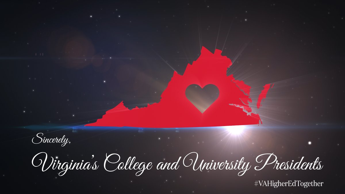 wlunews's tweet photo. A Message from Virginiaโs College and University Presidents: https://t.co/Q6MaXcPb9H. #VAHigherEdTogether #WashingtonAndLee https://t.co/qOdjdNnM3C