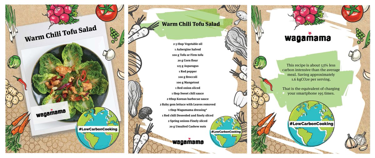 Start #LowCarbonCooking this Ramadan, with a Warm Chilli Tofu Salad from <a href="/wagamama/">わがままGirl</a> that is about 53% less carbon intensive than the average meal. Saving approximately 1.6 kgCO2e per serving. That is the equivalent of charging your smartphone 195 times! 

thesustainabilist.ae/ramadan/