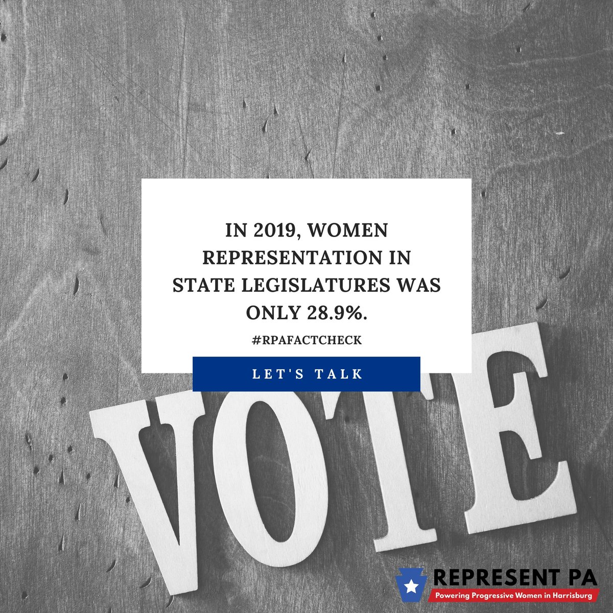 RepresentPAC's tweet photo. We are still a LONG way from a #reflectivedemocracy. It is so important to #vote and support organizations like Represent PA to make your voice heard! To help us elect more women to PA's House and Senate, visit https://t.co/I7kl0ZaNaB! #LetsTalk #ElectMoreWomen #WomenInPolitics https://t.co/GBDsP0T1yg