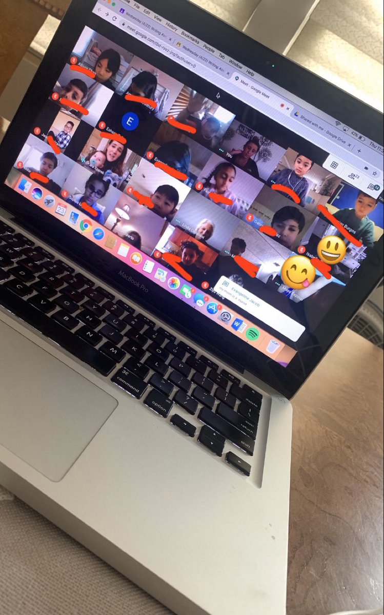 MsKelly5678's tweet photo. Look who popped into our last Google Meet to surprise us!! We were so excited to see Mrs.Szarek and to finally meet baby Leo! @teamhillside #NHPGCP #teachers #surprise #GoogleMeetFun https://t.co/qCtjz5m8eM