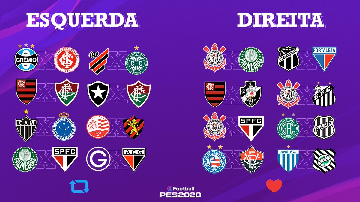 Jogue_eFootball's tweet photo. Qual lado tem os maiores clássicos do Brasil? 🇧🇷 https://t.co/esfHFWei5C