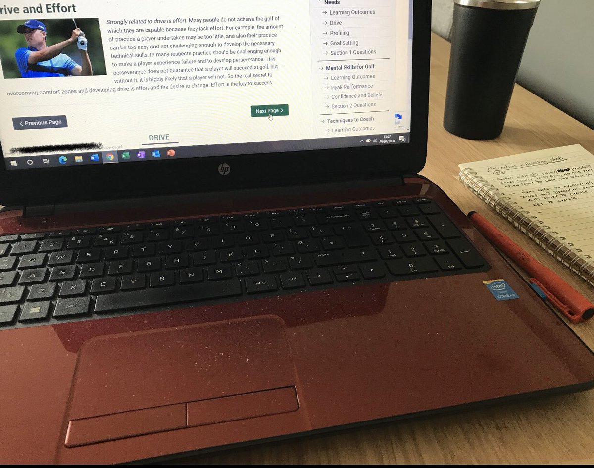 LeeHayward9's tweet image. Today is lockdown learning day and the start of a Golf Psychology course....💻📝🤓
#learningathome
#learntoimprove
#coaching
#PGA