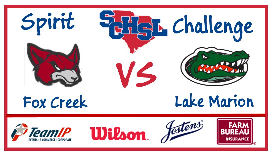 SCHSL's tweet photo. @FoxCreek_Sports vs Lake Marion  #SCHSLSpiritChallenge #Round1Day3 https://t.co/qfYPGtjPyh
