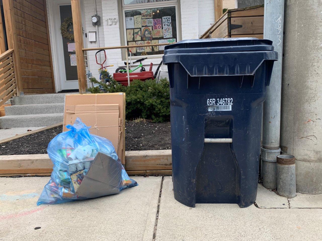 City of Toronto on Twitter "Excess recycling can be put in a large clear bag & placed beside