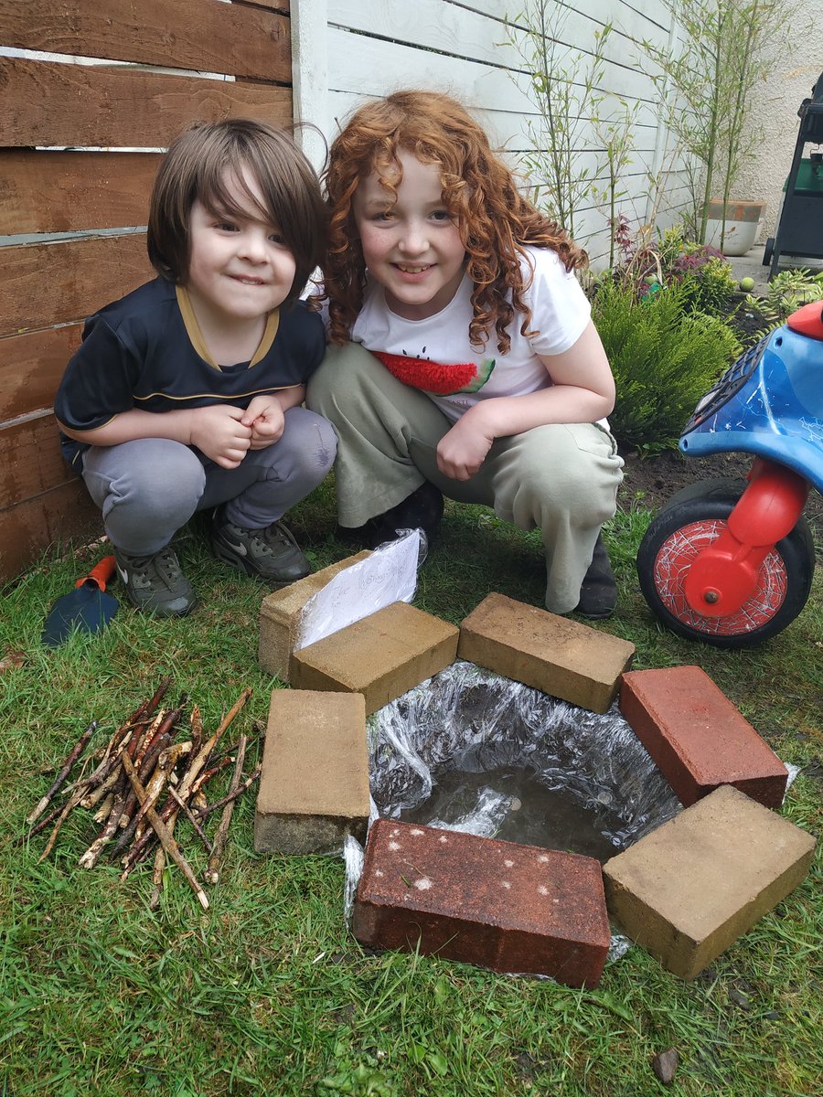 mizmac84's tweet photo. @StJoachim1 Lara came up with a great idea to make a wishing well today. And Max loved throwing in pennies to make a wish https://t.co/hu7tur2LDX