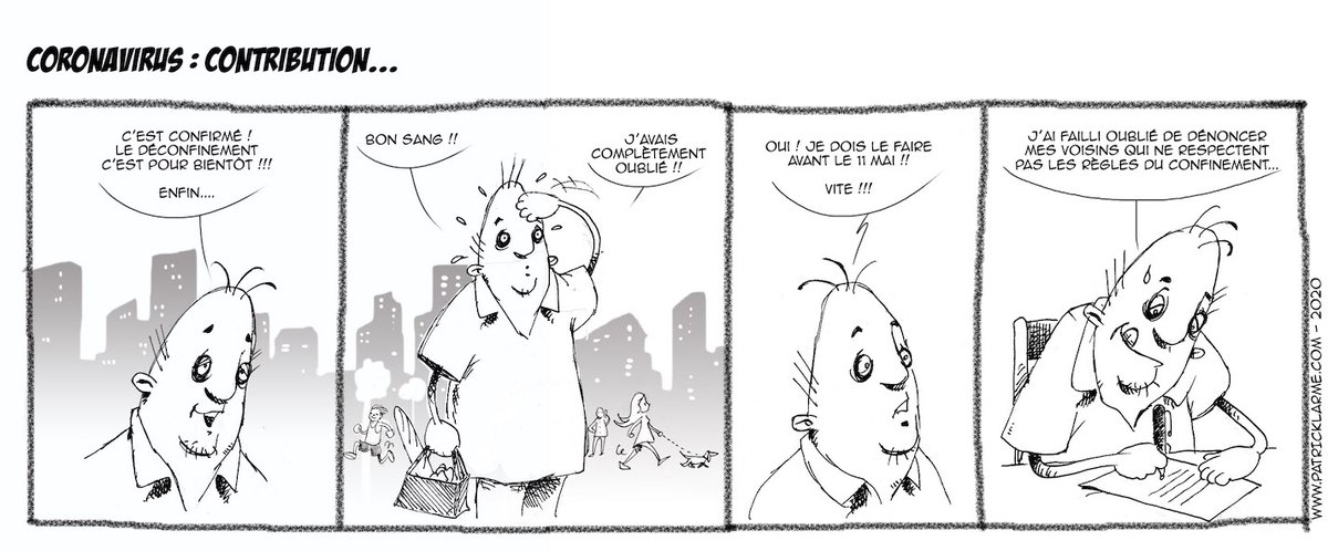 patrick_larme's tweet photo. #coronavirus #CoronaMaison #COVID19 #reprisedescours  #CoronavirusFrance #dessin #DessinDePresse #humournoir #confinement #BDCovid19 #Deconfinement #11mai2020 #dessinemoitonconfinement https://t.co/1OKYST7Gi0