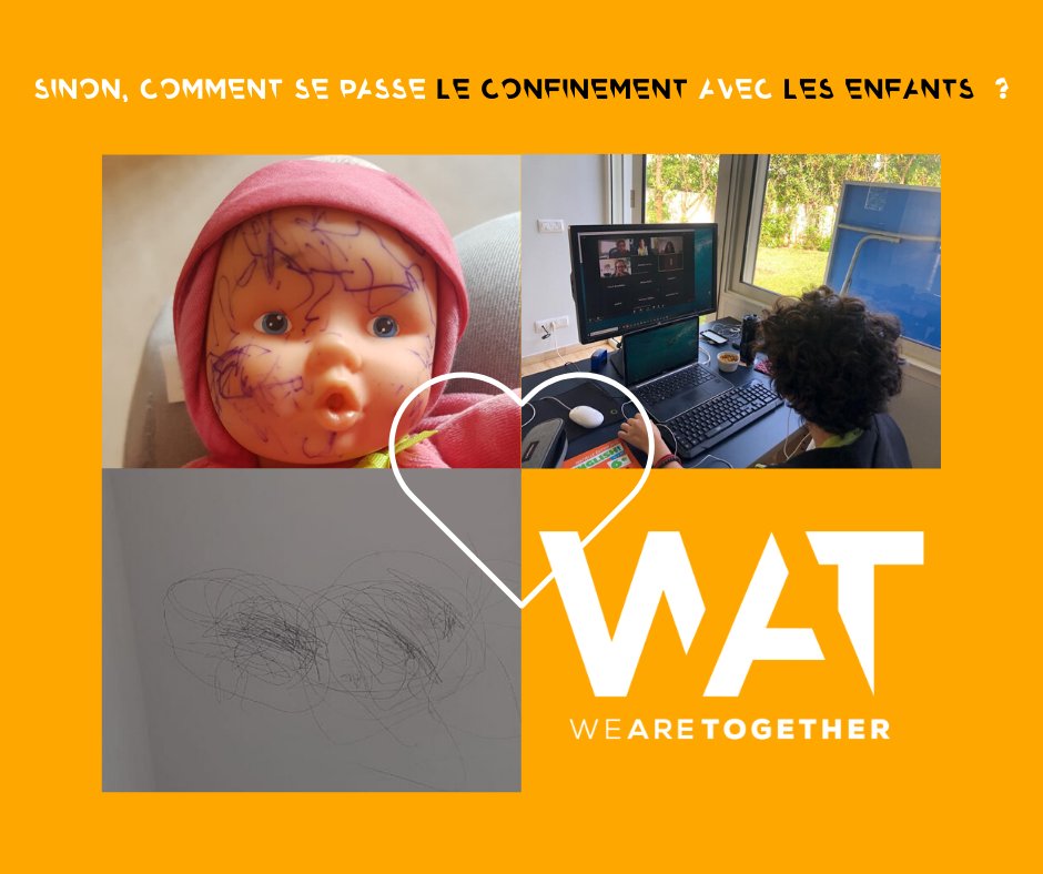 WATMaroc's tweet photo. Quand confinement, télétravail et enfants cohabitent …ça donne ça ! #SendHelp #CestDrôleQuandMême https://t.co/ePhPJcEvdx