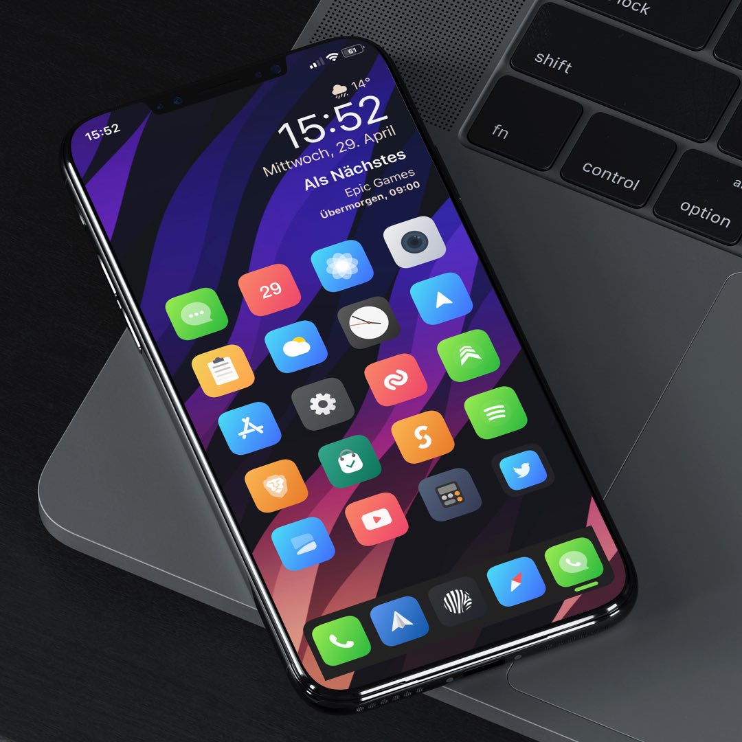 JannikCrack's tweet image. Btw Blanca by @phnx_dev is  compatible with RoundedDock to resize it. Nice tweak! 🔥