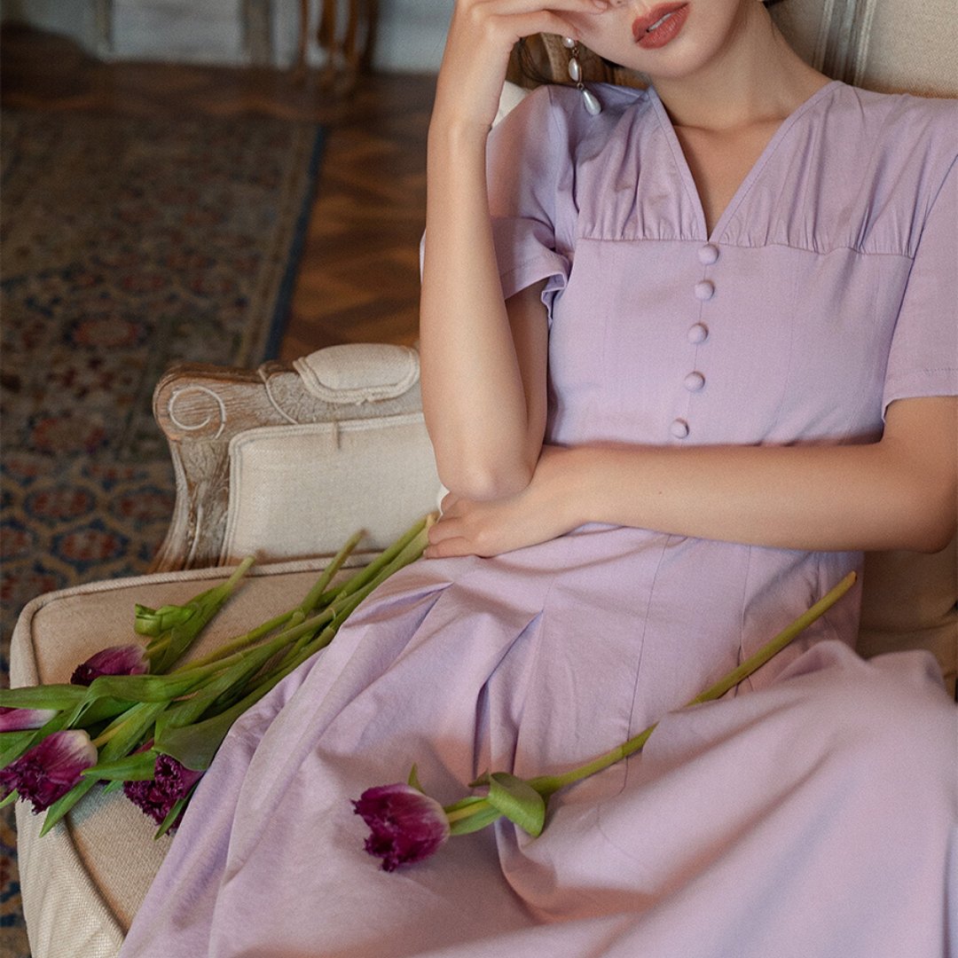 Manusmachina 紫陽花色に染まるコルセットワンピース T Co Nglr15fhq2 紫陽花色 に染まる色合いが美しいワンピース コルセット風のウエストになっており スタイルよく着こなせます 程よい丈感が大人カジュアルに格上げしてくれるアイテム