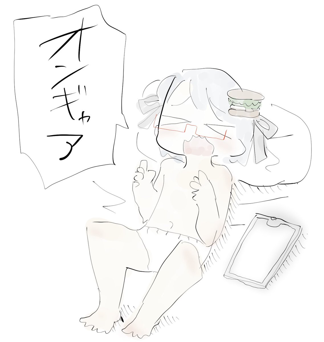 赤ちゃんハンバーガーちゃんかわいいからみて 