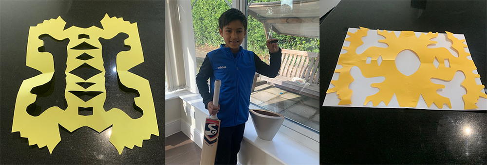 GayhurstSchool's tweet image. Samanvir has been finding things around his house that show lines of symmetry and also creating his own patterns #mathematicalpatterns #Gayhurstathome #ELDRIC