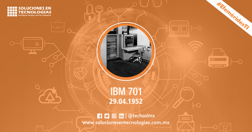 techsolmx's tweet photo. Un día como hoy (29/04/1952): IBM lanzaba su primera computadora científica comercial: la IBM 701, con una capacidad de 1024 bits de memoria, para almacenar programas en memoria interna direccionable. https://t.co/X03rqGL4wu
#SomosSoluciones #EfeméridesTI #IBM #IBM701 #TIC #IT https://t.co/bZSyEpi13o