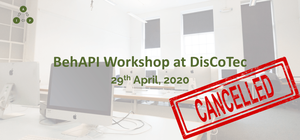 behapi_rise's tweet photo. Cancellation of BehAPI Workshop at DisCoTec https://t.co/K4nXyLnrLK https://t.co/GNmjRcM73h