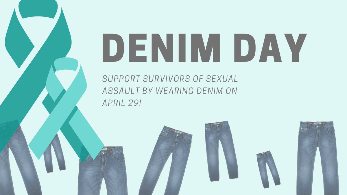 Raise awareness of sexual assault &amp; rape culture by choosing to wear denim today!  You can demonstrate that you’re committed to having hard conversations &amp; supporting those impacted by power-based personal violence. #TCNJWearsDenim #TCNJGetsConsent #TCNJ #tcnjAVI