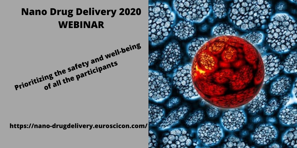 Nanopharma's tweet photo. Speak on the various #regulatory aspects towards the approval of #nanomedicine at #Nano Drug Delivery 2020 webinar held this May 11-12.

For more information see: https://t.co/B6PHZMAr8P

Hurry up! Reserve your slot now!

#nanomedicine  #drug delivery  #nanotechnology https://t.co/plmeZZILpR