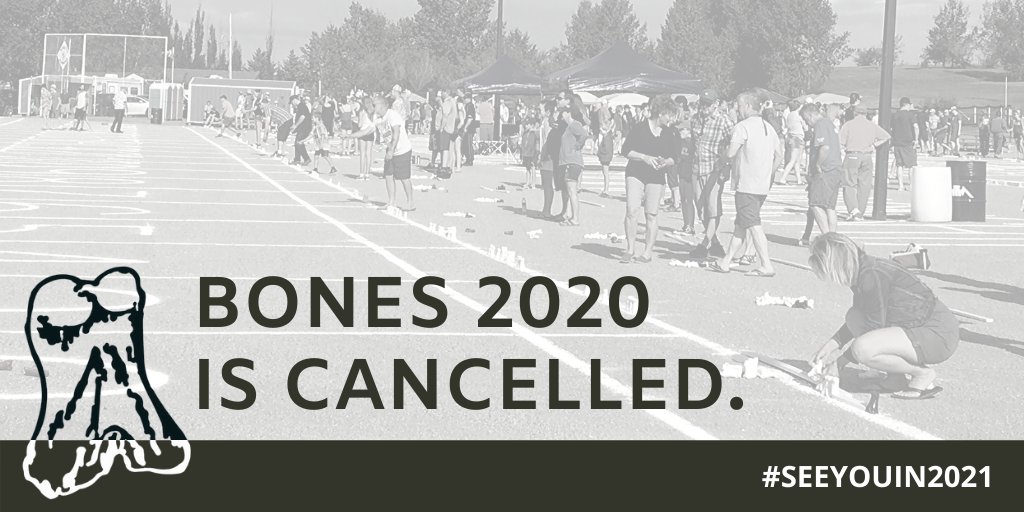 WorldBunnock's tweet photo. Sad news this morning Bunnock fans.  The committee has made the tough decision to cancel #bones2020. Stay safe, stay healthy and we will see you at #bones2021! https://t.co/BF69VgGQuT