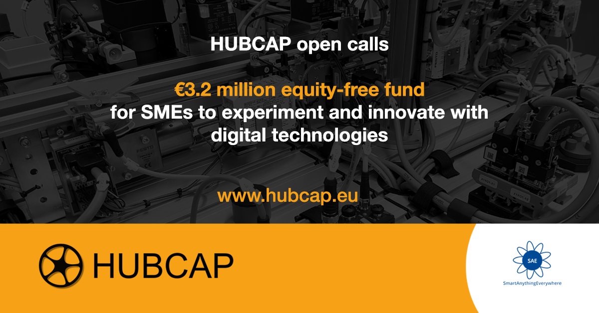 The #hubcapEU programme is about to open! 👏

Follow <a href="/hubcap_eu/">HUBCAP</a> channels for all details on our #opencalls! #CyberPhysicalSystems #ModelBasedDesign #DIHs #DigitalInnovationHubs #DigitiseEU

Subscribe on hubcap.eu