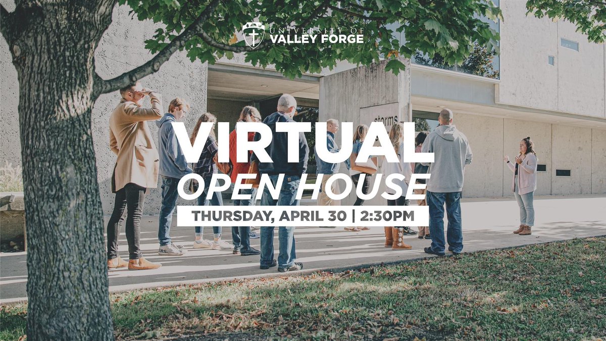 Join our Virtual Open House this Thursday at 2:30pm EDT! Learn about life at UVF and talk with our staff and professors! To register, click here: bit.ly/3bN2TOi