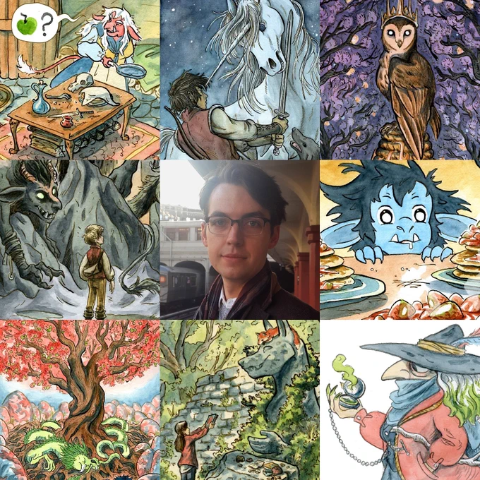 Hello #artvsartist! I draw a lot of trolls and goblins, and am myself a human person. #artvsartist2020 