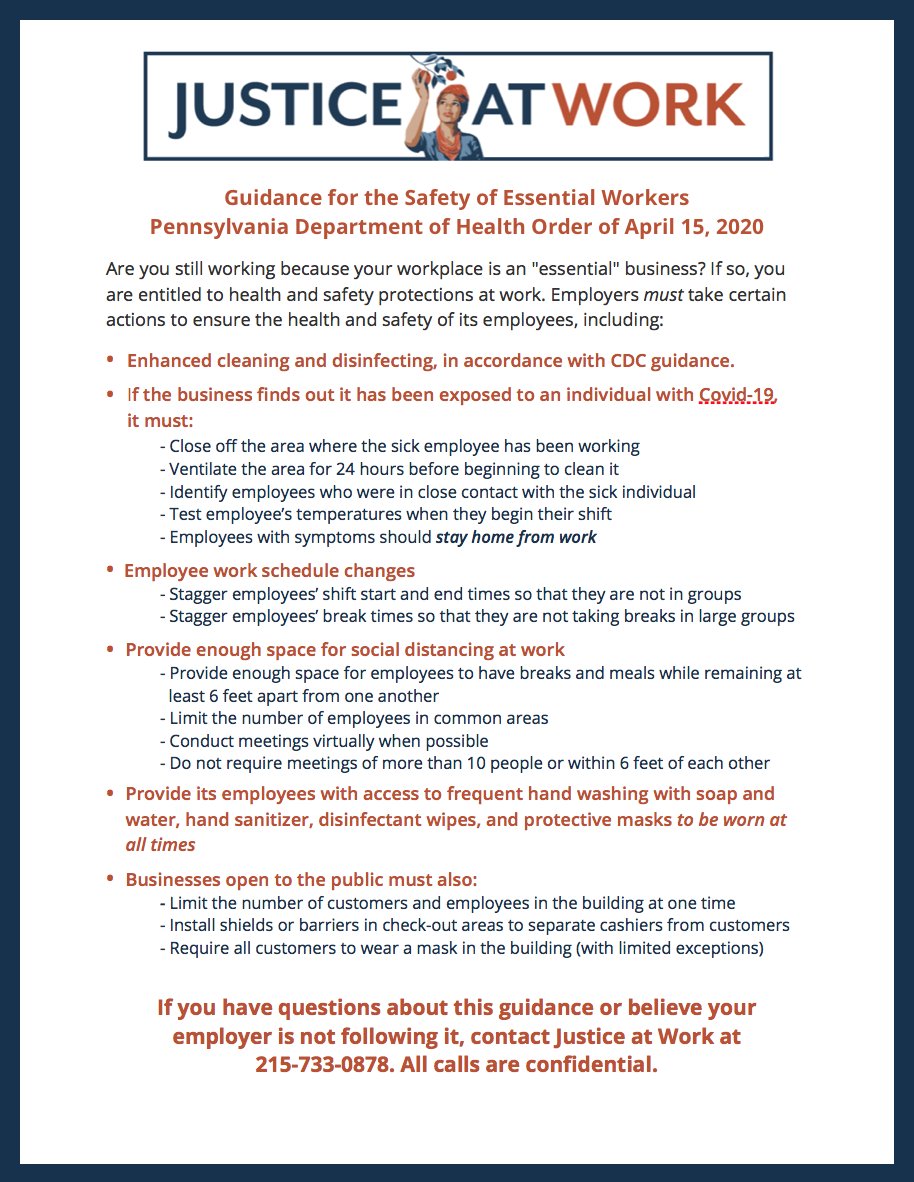 The Pennsylvania Departments of Agriculture and Health recently issued rules about safety measures employers must take in order to protect workers who live in employer-provided housing in farming and other industries from the spread of Covid-19. See the attached.