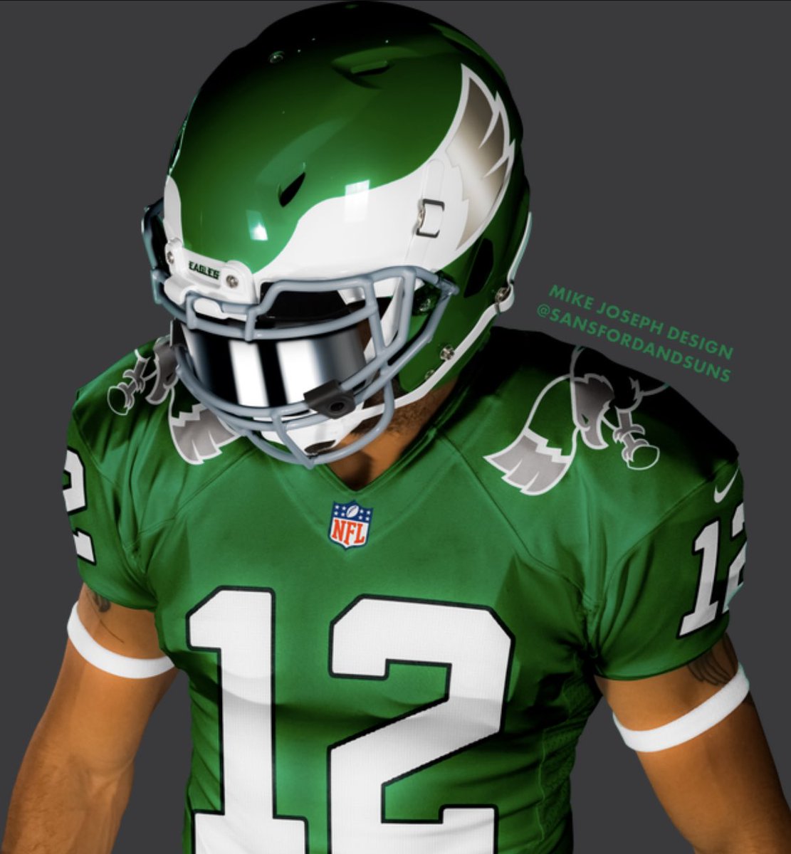 Eagles Nation on X: Check out this #Eagles Kelly Green Jersey Concept by  @SansfordAndSuns 🔥🦅😬 What do you guys think? 👀   / X