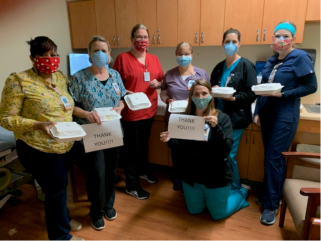 auugamp's tweet photo. .@FeedFrontlineGA is bringing meals to healthcare workers in Georgia. Follow the link below to learn more and see how @MCG_AUG raised almost $4,300 for the organization. 📸: Feed the Frontlines &amp; Athens Bagel Company 
https://t.co/xYaawV20sV https://t.co/BHpodHk436