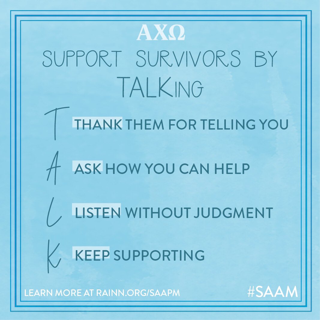 uconnaxo's tweet photo. As Alpha Chi Women we are committed to speaking up about sexual assault today and everyday #DenimDay2020 https://t.co/N6iTZRfqdT