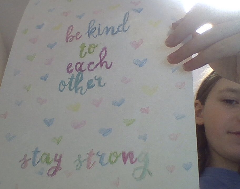 gove_rebecca's tweet photo. More kindness art posters #hcslearns #CVSDStrong #cvsdvt #artathome https://t.co/1nyLPXwAwQ