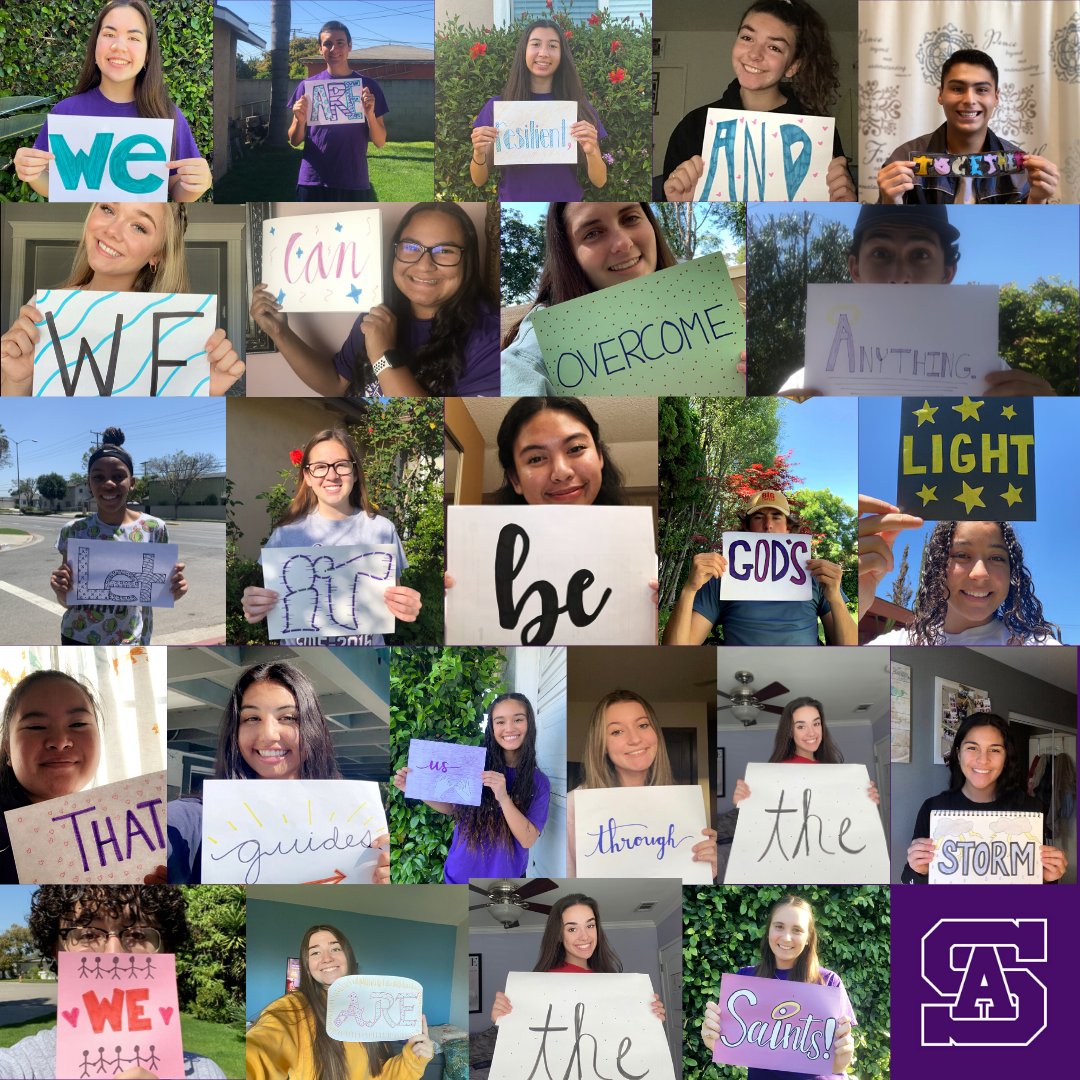 StAnthonySAINTS's tweet photo. We are resilient, and together we can overcome anything. Let it be God’s light that guides us through the storm. We are the SAINTS! @sahs_student https://t.co/cWwyZfAcBB