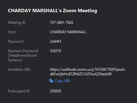 MarshallCharday's tweet photo. #zoomcodes https://t.co/rfLWnkmgAe