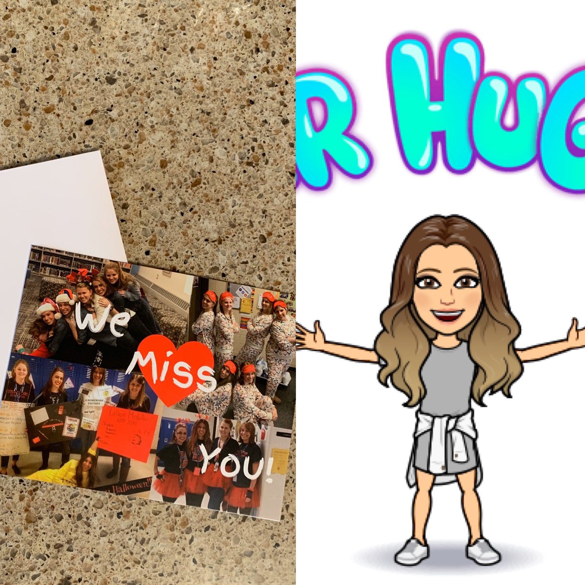 “Air Hugs” from team 6-3 to our staff and students! We miss you all ❤️ #SMSSTAFFBINGO  #wearestallions #proudtobeD93