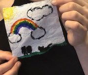 gove_rebecca's tweet photo. TP challenge “what can you create on one square of toilet paper” #hcslearns #cvsdvt #CVSDStrong #artathome https://t.co/iqX06GSpFt