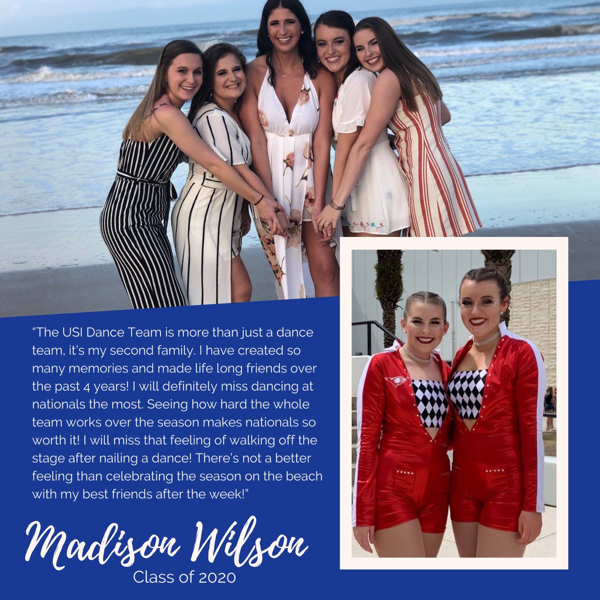 Senior Dance Team Member, <a href="/maddison_wilson/">Madison Wilson</a> reflects on her 4 years dancing at USI. ❤️
.
.
.
#USIDanceTeam #GoEagles #ScreaglePride #UniversityofSouthernIndiana #TheWorkIsWorthIt #CollegeDance #CollegeDanceTeam #DanceTeam #Dance #Dancing #Dancer #CollegeSenior