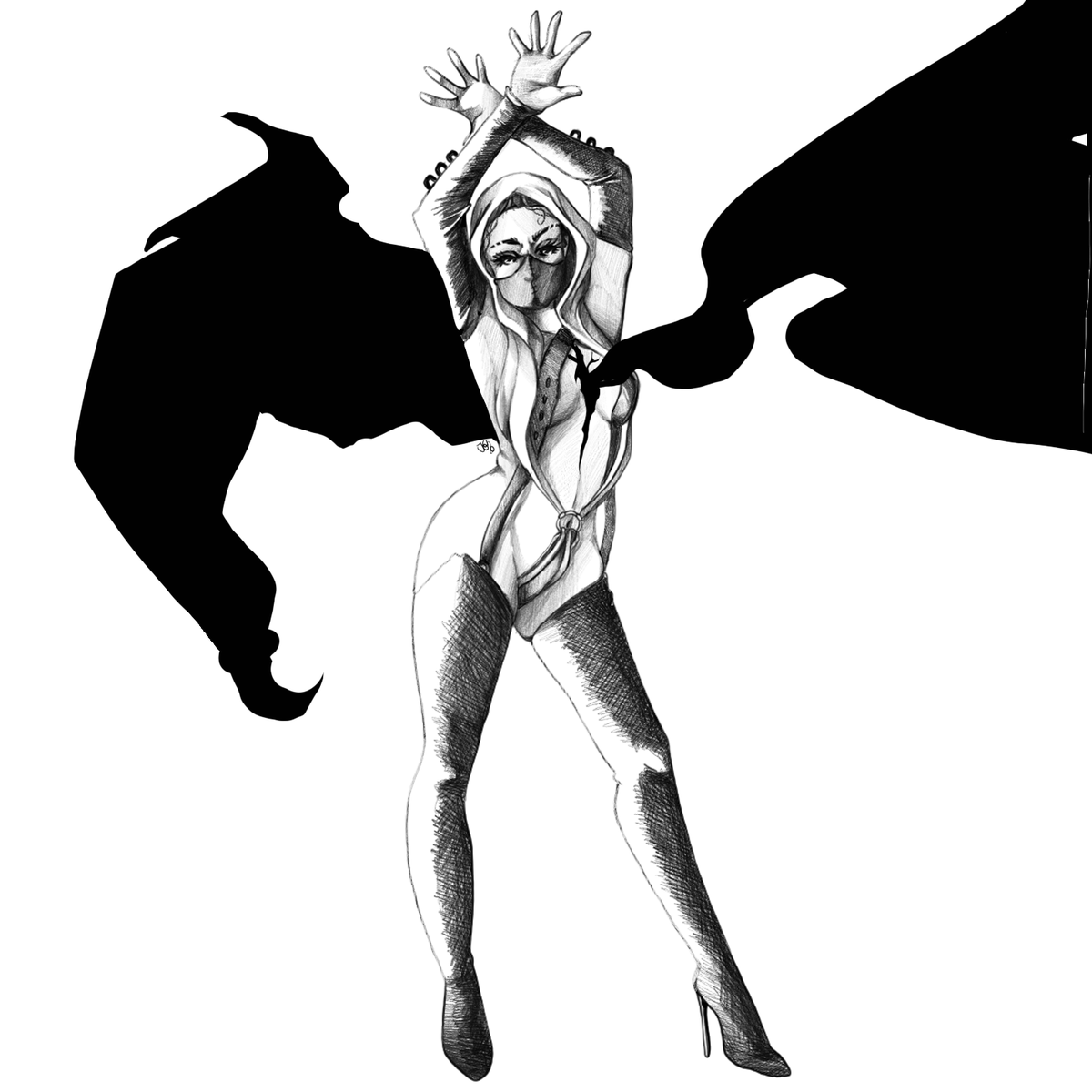 Apocalypse pajamas I doodled while listening to Hatari #ArtistOnTwitter #artwork #nsfw #darkart #illustration #sketch