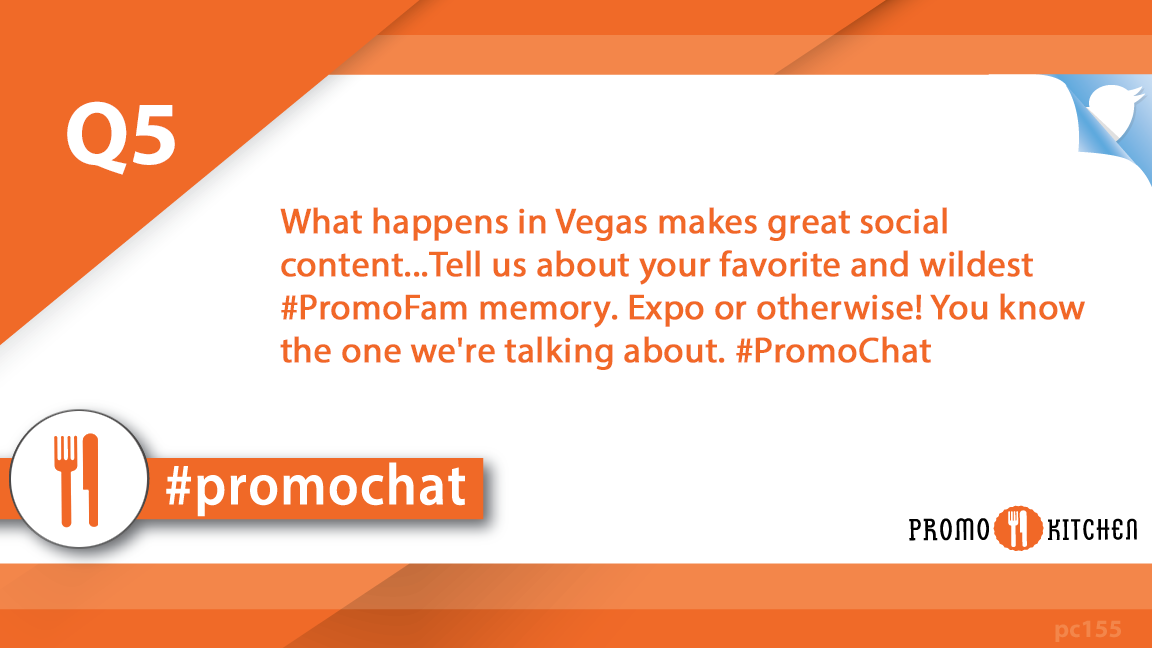 PromoKitchen's tweet photo. Q5 What happens in Vegas makes great social content...Tell us about your favorite and wildest #PromoFam memory. Expo or otherwise! You know the one we're talking about. #PromoChat https://t.co/aI3vCqc3zv