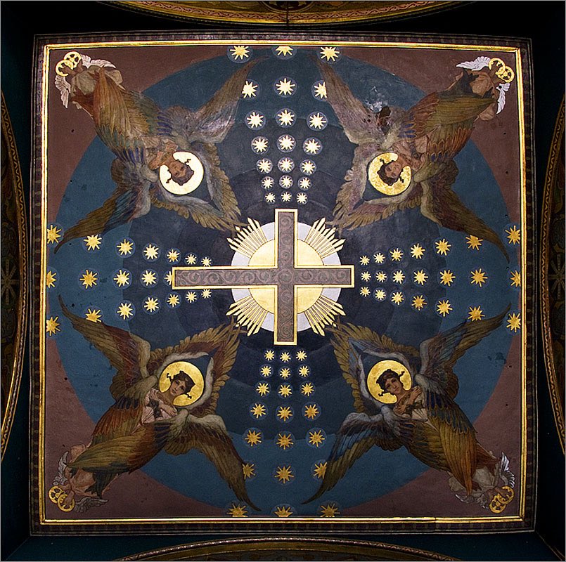 Art_Deco_Dame's tweet photo. Ceiling at Kiev St. Vladimir Cathedral, Wilhelm Kotarbinski https://t.co/tC3obpiGRX
