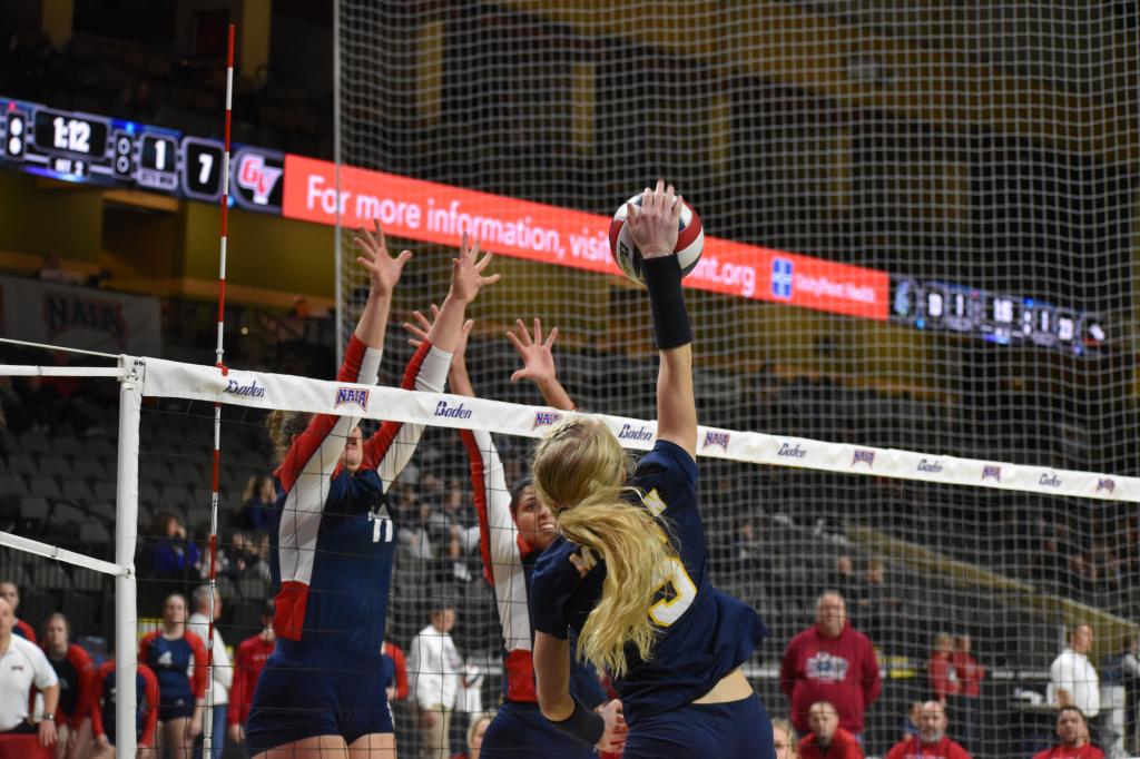 Our 3rd senior is Brooke Hustedde. Brooke is a nursing major and will be finishing up her degree in the fall. Brooke had 70 kills at the national tourney and hit at .248 while averaging 2.8 kills per set! Brooke also had the championship winning block assist!