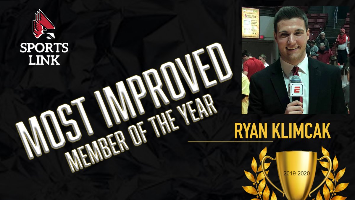 bsusportslink's tweet photo. 🏆 Congratulations to @RyanKlimcak, voted by his peers as the 2019-20 Most Improved Member of Ball State Sports Link!
We're proud of you Ryan & looking forward to your senior year when we get back on campus!
#EveryAthleteMatters #ChirpChirp #WeFly @BSUCCIM @BSUTCOM https://t.co/c2ZuxG6rcD
