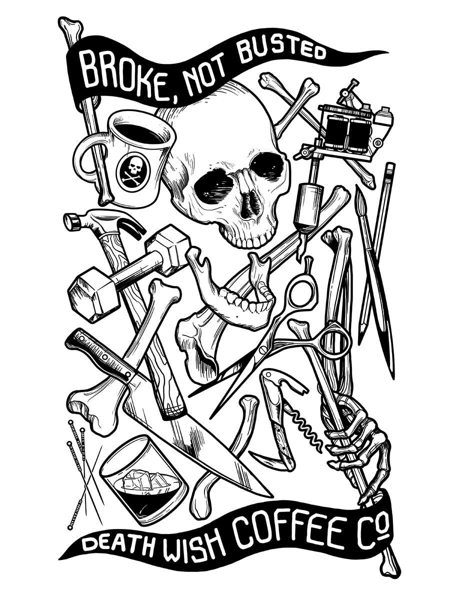 In partnership with the <a href="/SaratogaChamber/">Saratoga County Chamber of Commerce</a> we are raising $75,000 to give to local establishments and service industry workers in our home who are out of work. 100% of profits from the sale of two T-shirts will be distributed to those most affected

deathwishcoffee.com/notbusted