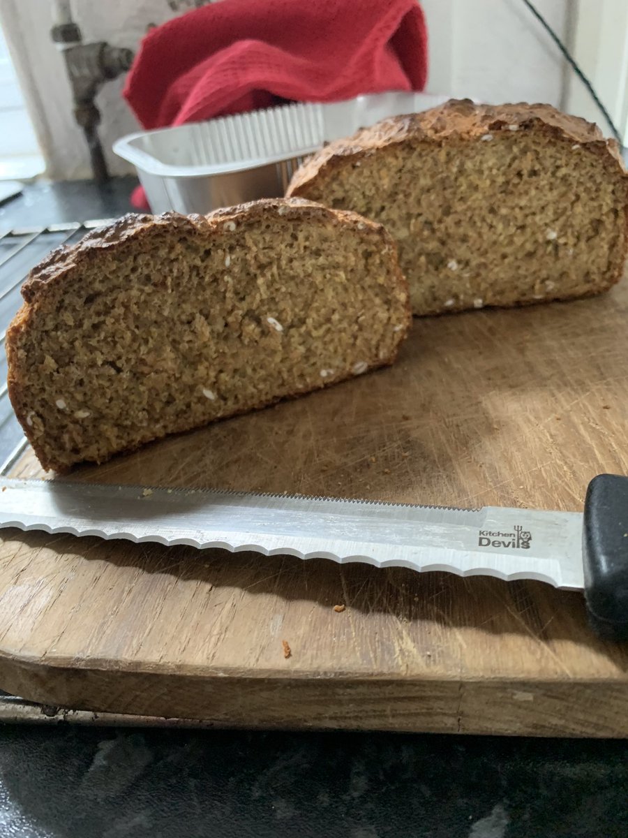 EatingPlant's tweet photo. Delicious home made Irish Soda Bread in 35 minutes. John Mccambridge brand . No yeast. Just add ( any ) milk. Comes with its own tin and stays good till May 2021 #sodabread #whearflour #veganism #veganbread #lockdown #baking #johnmccambridge @McCambridge1945 https://t.co/PrV37xWfc0
