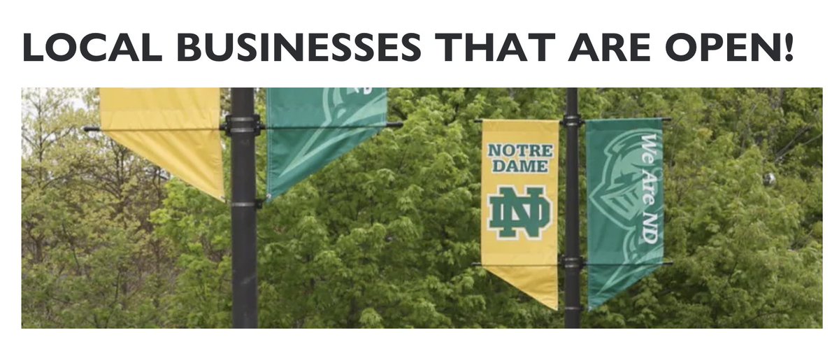 notredamewh's tweet photo. Let the Notre Dame Community Know You're Open For Business...Do you own a business that is currently open? If so, simply fill out the form here & we will let the community know. https://t.co/NfNur0RGoK
#WeAreNDWH #shoplocalct https://t.co/jfMjb5aniP