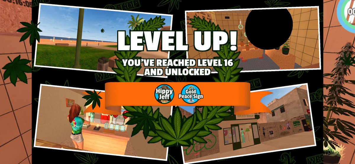 Realest_Palmer's tweet photo. I've reached level 16 running my #weedshop2  Where you at? https://t.co/N6aZsWfJpI https://t.co/OaGuRaF8o9