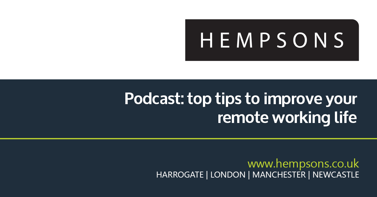 hempsonslegal's tweet photo. Our latest podcast is now live. In this episode, @ETHempsons and Amie Roadnight discuss some tips on #workingfromhome. Elizabeth is a Partner in healthcare litigation department and has been working from home for the past six years. Click here to listen: https://t.co/ZceXGwqbOm https://t.co/ywFzqXeapR