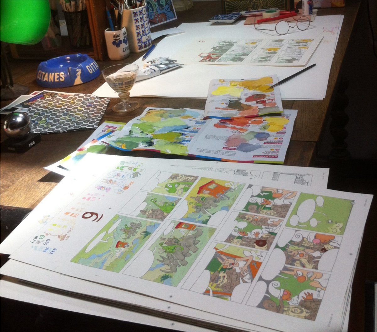 "Couac au Mont-Vérité", Jean-Christophe Menu, à paraître @EditionsDargaud - mise en couleur et strip de la planche 37