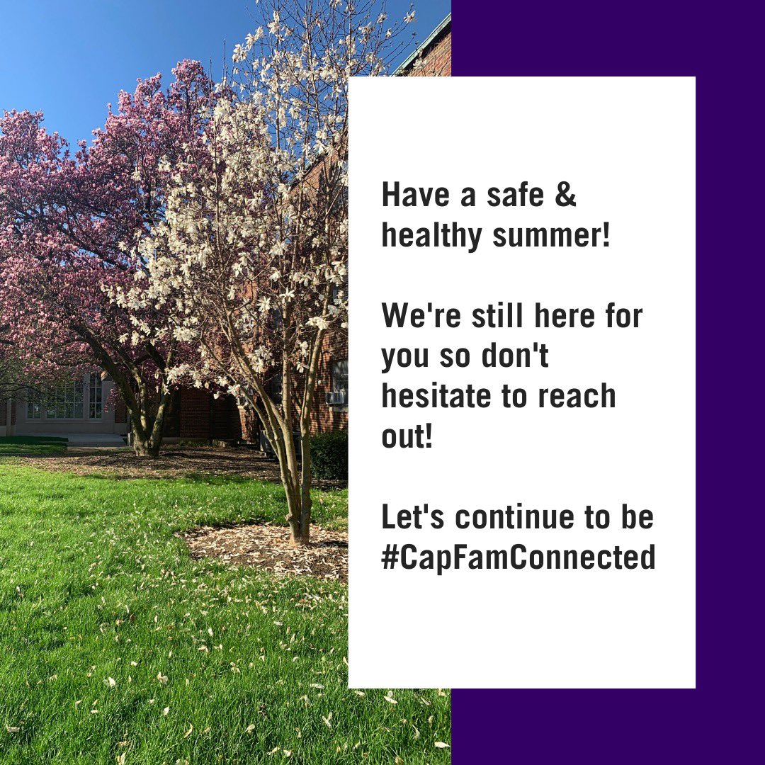 CapitalSCE's tweet photo. Way to go #capfam! You did an incredibly hard thing this semester. We’re proud of you! #capfamconnected https://t.co/mLFBbGbDmS
